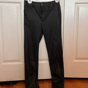 ZARA black high waisted wax coated leggings